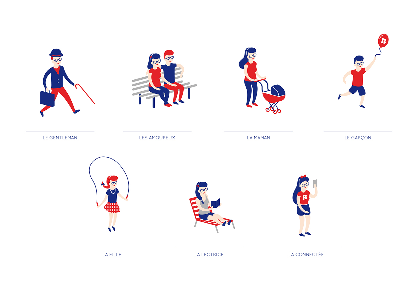 人物插畫——眼鏡品牌設計