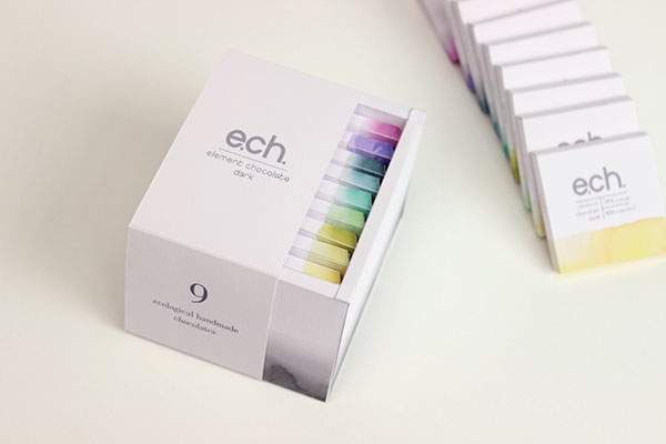 彩色之光， 生態(tài)手工巧克力食品包裝設(shè)計(jì)工程。