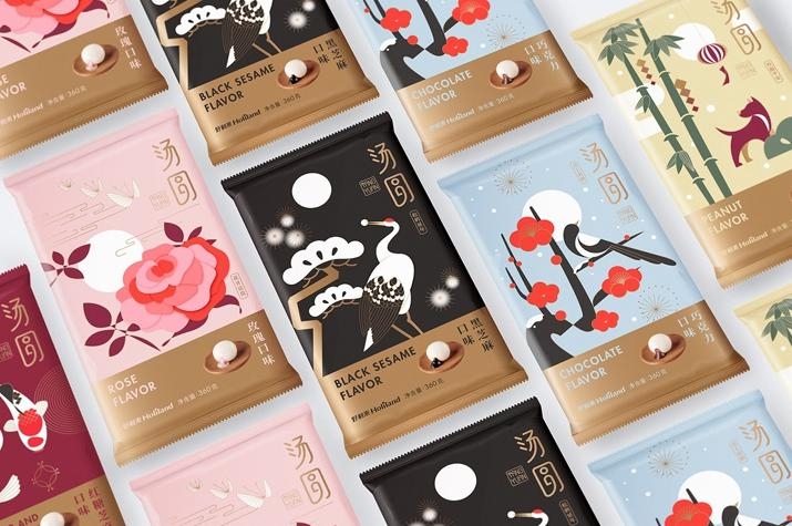 驚艷四座的國風之美，中式湯圓包裝設計